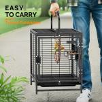Portable Bird Carrier Cage with Handle and Perch