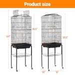 Large Metal Bird Cage with Play Top and Stand
