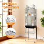 Large Metal Bird Cage with Play Top and Stand