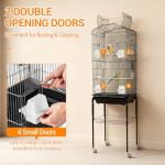 Large Metal Bird Cage with Play Top and Stand
