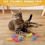 QILUCKY 40-Piece Colorful Cat Spring Toy Set