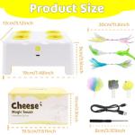 Interactive 2-in-1 Cat Toy with Moving Feathers