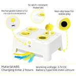 Interactive 2-in-1 Cat Toy with Moving Feathers