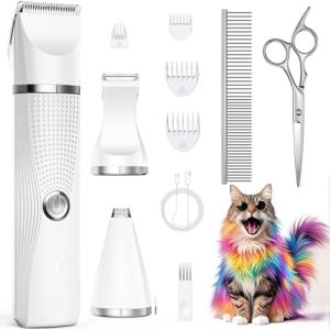 Bautrium 3-in-1 Cat Grooming Clippers Kit