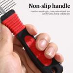 WOLMIK Double Row Pet Grooming Comb for Dogs and Cats