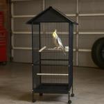 Large Metal Bird Cage with Stand for Parrots