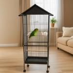 Large Metal Bird Cage with Stand for Parrots