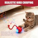 Rechargeable Motion-Activated Red Cat Ball Toy