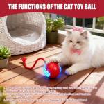Rechargeable Motion-Activated Red Cat Ball Toy
