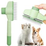Cat Grooming Comb with Release Button for Tangles