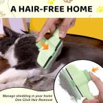 Cat Grooming Comb with Release Button for Tangles