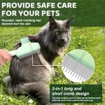 Cat Grooming Comb with Release Button for Tangles