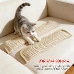 Natural Sisal Cat Toy Pillows - Chew & Kick
