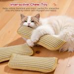 Natural Sisal Cat Toy Pillows - Chew & Kick