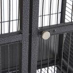 Spacious Metal Bird Cage with Rolling Wheels