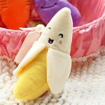 Yellow Banana Plush Toy for Small Pets