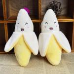 Yellow Banana Plush Toy for Small Pets