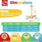 Interactive 360° Bird Perch Toy for Parrots