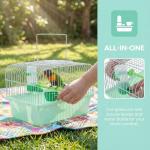 Milisten Travel Bird Cage for Parrots and Lovebirds