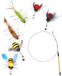 7-Piece Cat Wand Toy Set for Indoor Fun