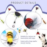 7-Piece Cat Wand Toy Set for Indoor Fun