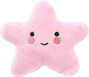 Pink Plush Squeaky Starfish Toy for Dogs