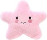 Pink Plush Squeaky Starfish Toy for Dogs