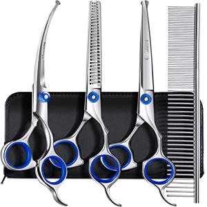 Gimars Stainless Steel Pet Grooming Scissors Set