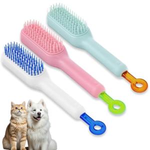 3-Pack Cat Grooming Brushes for Short Haired Cats