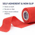 Self-Adhesive Bandage Wraps for Pets - 12 Pack