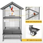 Extra Large Rolling Bird Cage for Parrots