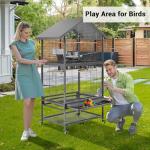 Extra Large Rolling Bird Cage for Parrots