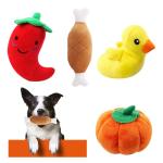 4 Pcs Plush Squeaky Dog Toys for Play