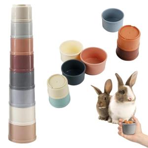 Interactive Stackable Cups for Small Pets