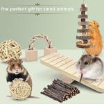 Natural Wooden Chew Toys for Small Pets
