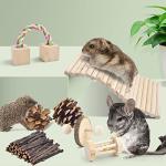 Natural Wooden Chew Toys for Small Pets
