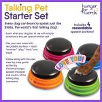 Hunger for Words Talking Pet Starter Set, Recordable Buttons for Dogs, Talking Dog Buttons, Teach Your Dog to Talk