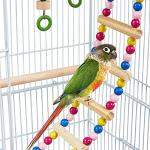 Yaheetech Large Roof Top Budgie Cage Bird Cage with Stand Rolling Metal Parrot Cage for Cockatiels/Parakeets White