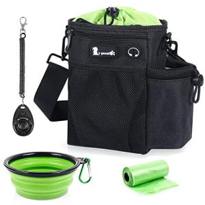 Pecute Large Dog Treat Pouch with Water Bottle Holder