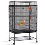 Adjustable Bird Cage Seed Catcher Cover - Black