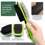 Double-Sided Dog Grooming Brush with Non-Slip Grip