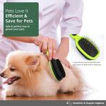 Double-Sided Dog Grooming Brush with Non-Slip Grip
