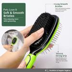 Double-Sided Dog Grooming Brush with Non-Slip Grip