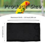 Adjustable Bird Cage Seed Catcher Cover - Black