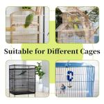 Adjustable Bird Cage Seed Catcher Cover - Black