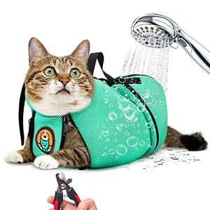 AWOOF Adjustable Grooming Bathing Bag for Cats