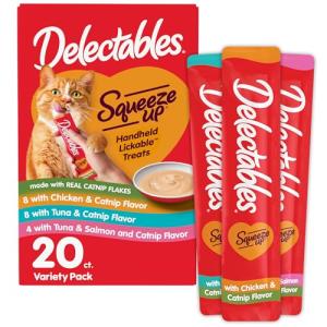 Delectables Catnip Lickable Treats Variety Pack