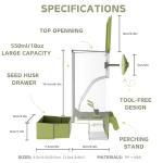 Automatic Bird Feeder with Perch for Birds