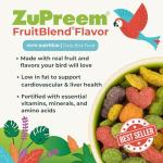 ZuPreem FruitBlend Bird Food for Parrots & Conures