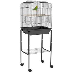 PawHut Bird Cage with Stand and Wheels